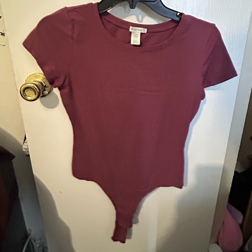 Maroon body suit
